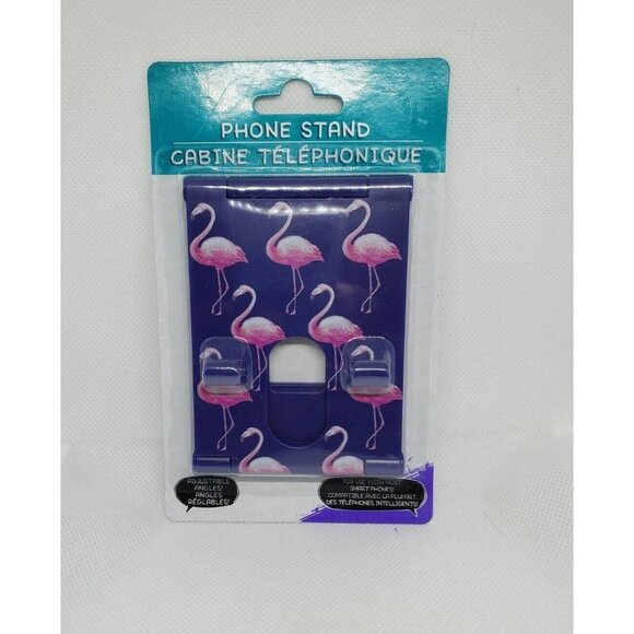 Purple Pink Flamingo Design Adjustable Phone Kick Stand | Fits Most Smartphones - Picture 2 of 7
